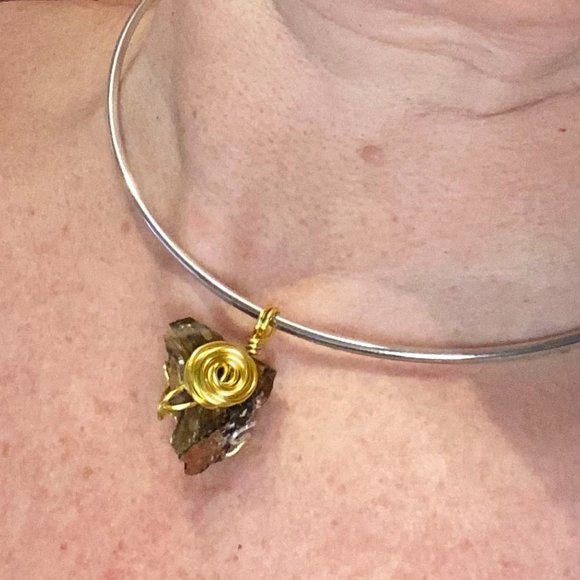 ๐ 3 for $25 Goldtone Wire Wrapped Agate (Gemstone) Pendant - Picture 5 of 5